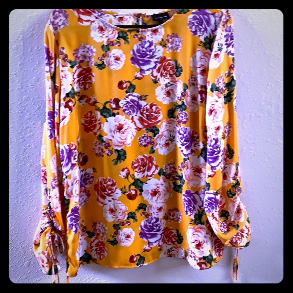 Silk flower shirt SzL